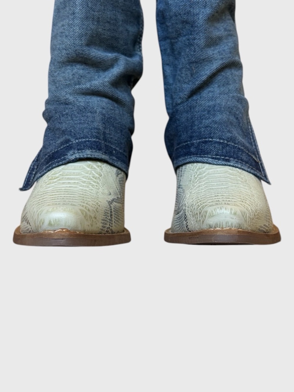 NWB Dingo Shabby Women's Leather Boots Size 7.5 Denim Shaft Boho Western Cowgirl - Picture 12 of 16